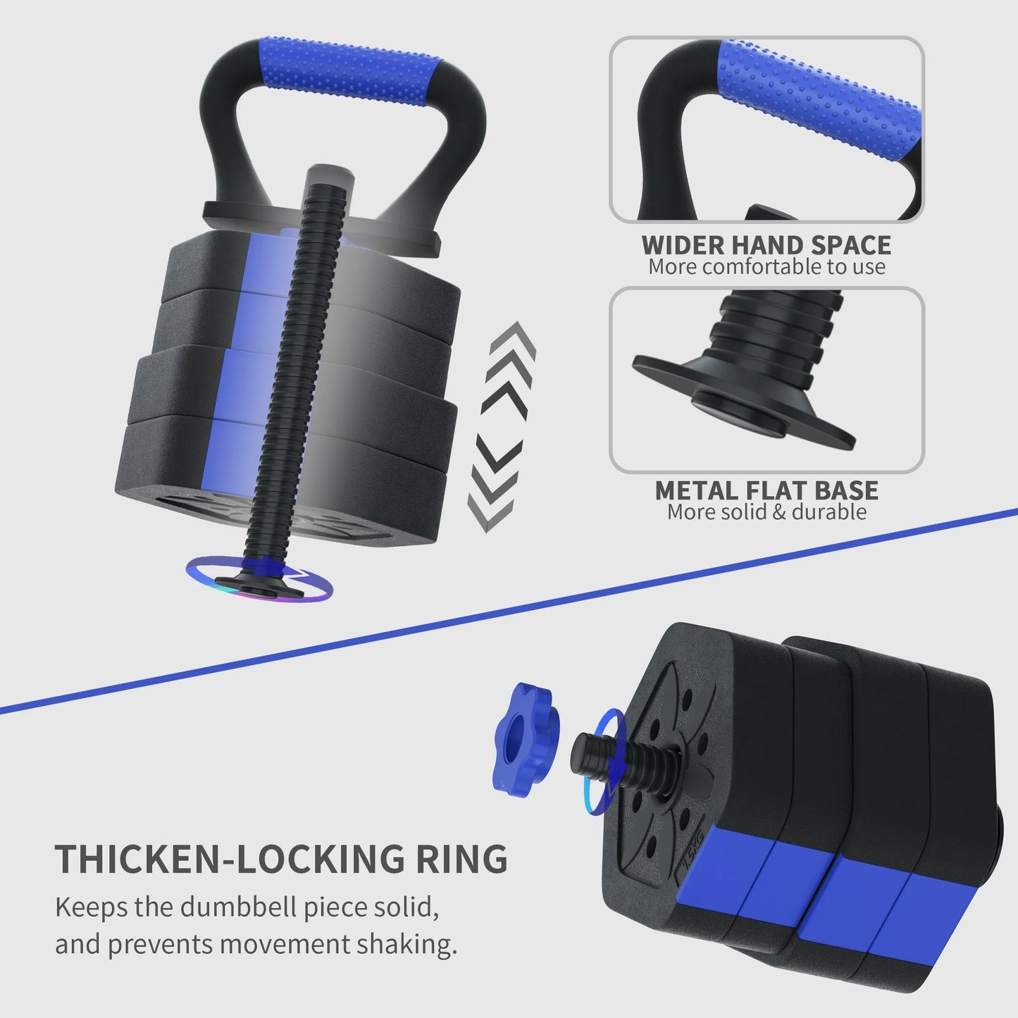 Adjustable Dumbbells (10-55 lbs per Hand)