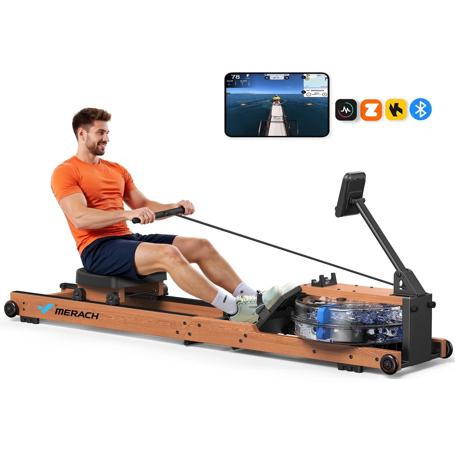 Compact Rowing Machine (Magnetic - Foldable)