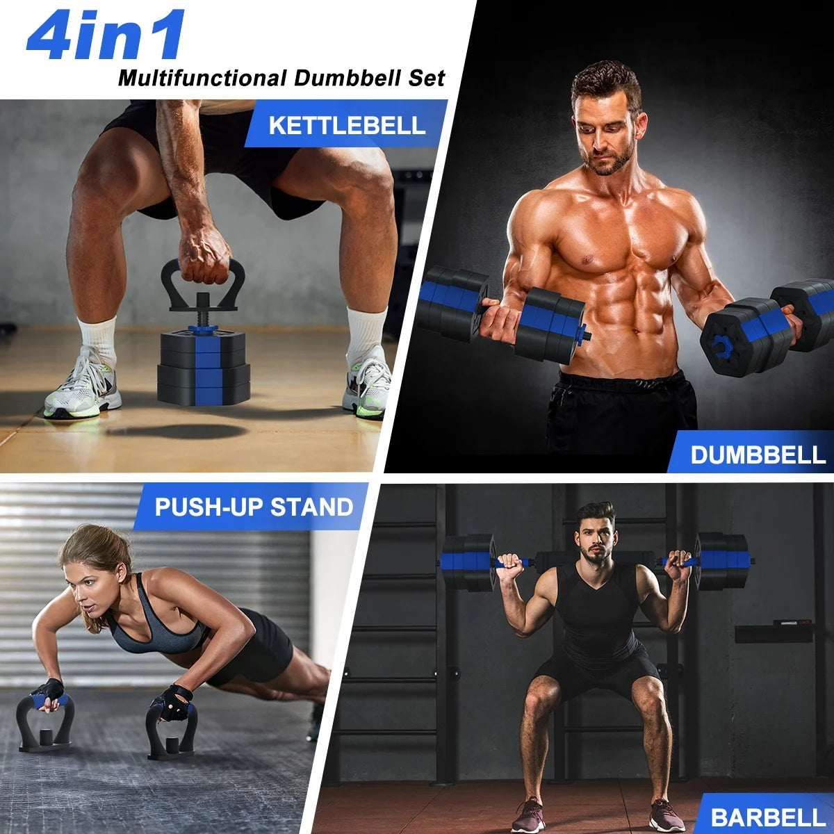 Adjustable Dumbbells (10-55 lbs per Hand)