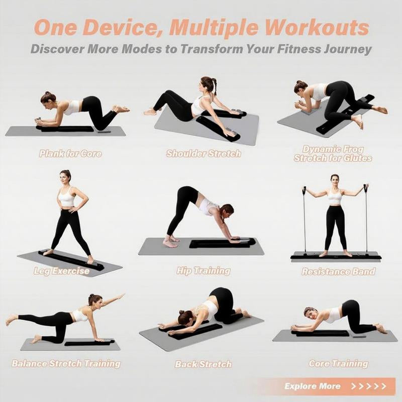 4-In-1 Fitness Board Full Body Training Multi Modes Optional Smart Timer Accurate Timing Eco-Friendly Material Long-Lasting Durable