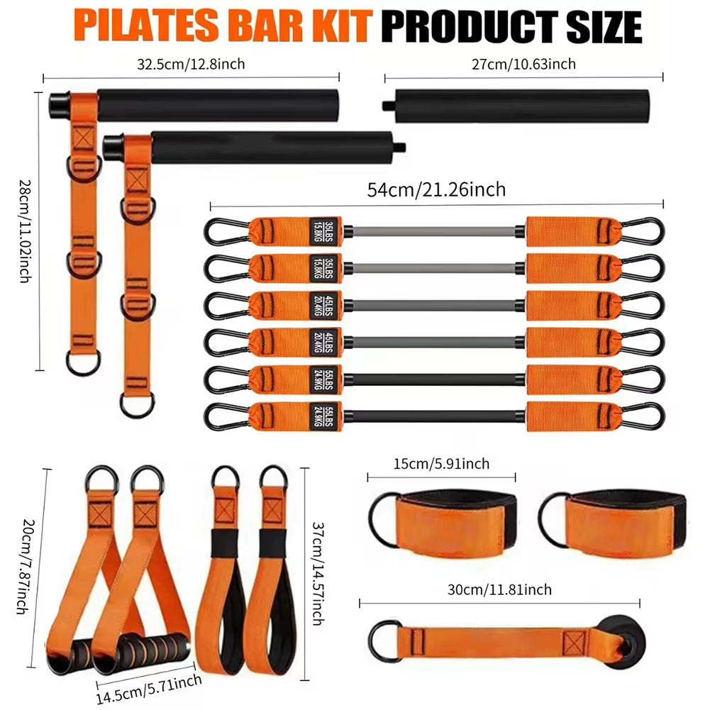 Pilates Bar Kit with Resistance Bands