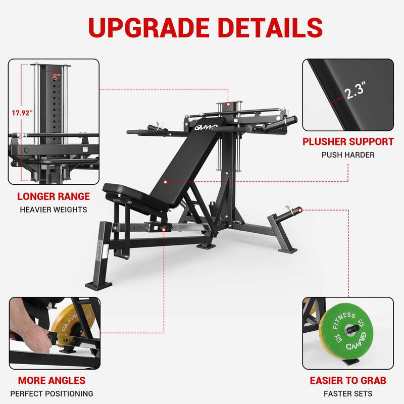 3-In-1 V7 Bench Press & Shoulder Press Machine Multi-Function Fitness Equipment for Strength Training with Adjustable Angles