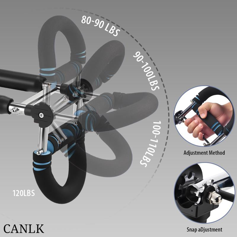 Twister Arm Trainer,Five Adjustable Levels Resistance Chest Workout Equipment,80-120Lbs Portable Chest Clip Trainer and Arm Exerciser,Portable Home Fitness Equipment