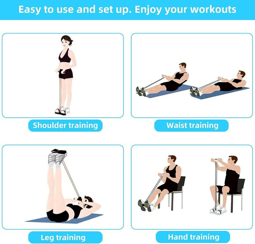 Artificial Tension Pedal Elastic Band (Environmental Natural Latex)| Stretch Band Adjustable Resistance Yoga Stretch Belt| Professional Fitness Equipment Arm and Waist Training Exercise Equipment