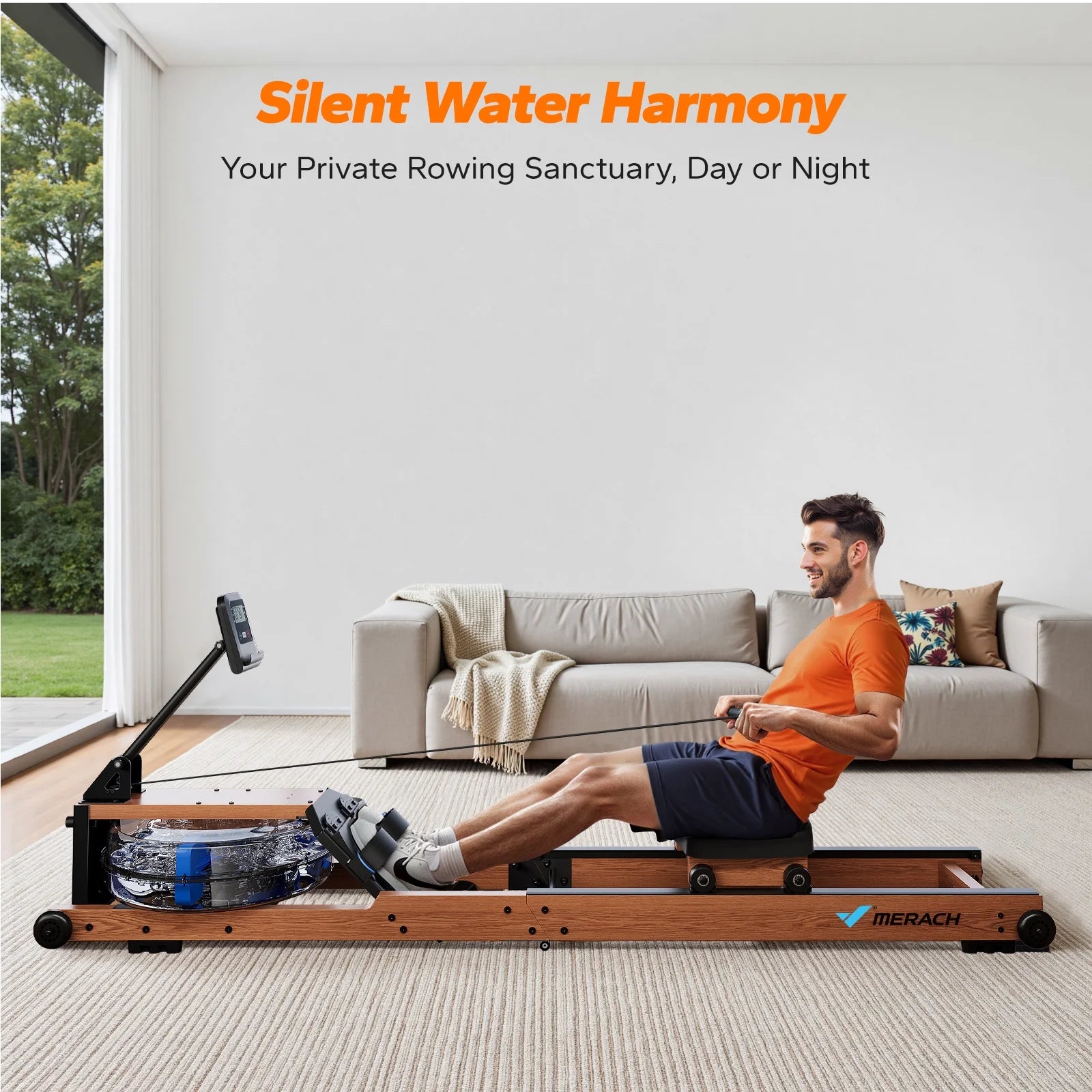 Compact Rowing Machine (Magnetic - Foldable)