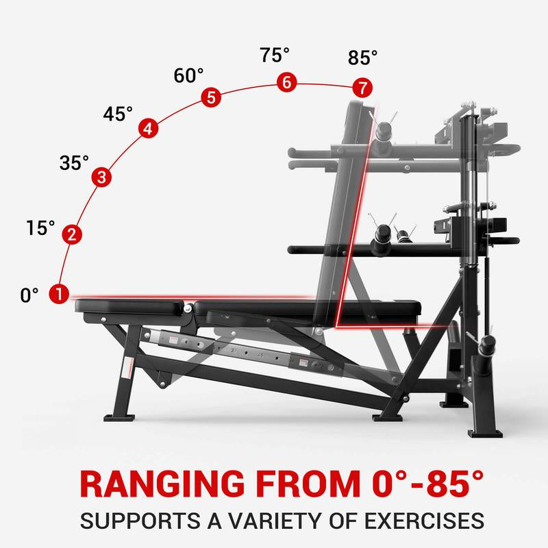 3-In-1 V7 Bench Press & Shoulder Press Machine Multi-Function Fitness Equipment for Strength Training with Adjustable Angles