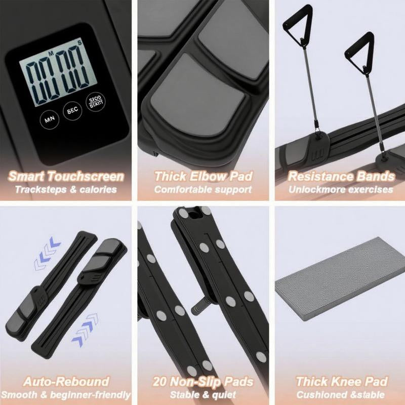 4-In-1 Fitness Board Full Body Training Multi Modes Optional Smart Timer Accurate Timing Eco-Friendly Material Long-Lasting Durable